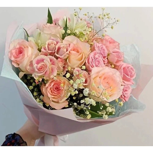 Букет живых цветов VORNIKOV BOUQUETS Букет с розами Шепот