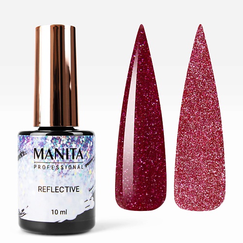 MANITA Professional Гель-лак для ногтей светоотражающий Reflective manita топ вельветовый без липкого слоя для гель лака top velvet 10
