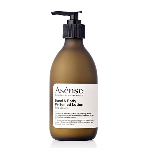 фото Asense натуральный лосьон для тела и рук парфюмированный аромат каннабиса 300