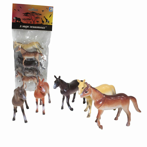 1TOY Игровой набор В мире Животных Лошади 1.0 1toy игровой набор в мире животных дикие животные африки 1 0