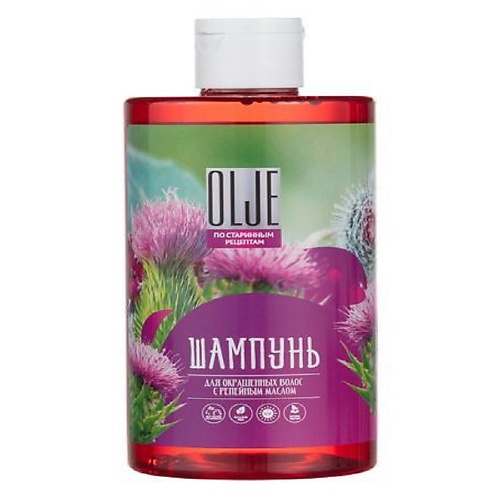 OLJE Натуральный шампунь для окрашенных волос с репейным маслом для поврежденных волос 450.0