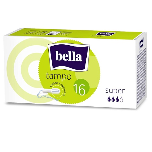 BELLA Тампоны без аппликатора Tampo Super 16