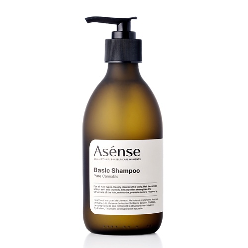 цена Шампунь для волос ASENSE Шампунь бессульфатный парфюмированный для всех типов волос аромат каннабиса