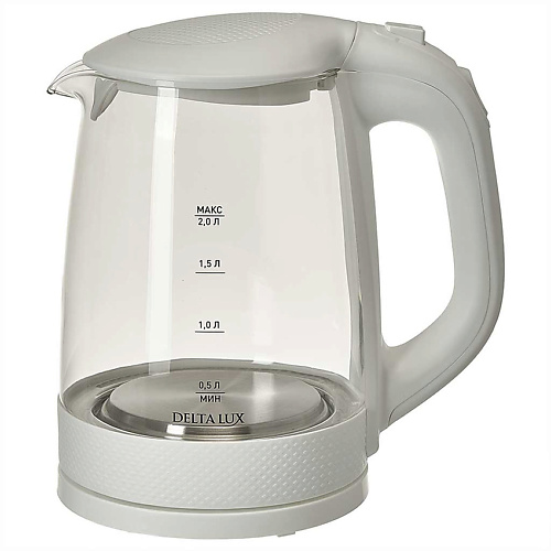DELTA LUX Чайник электрический DL-1058W 2000 delta чайник электрический dl 1202 1500 0