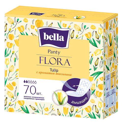 BELLA Прокладки ежедневные Panty FLORA Tulip 70.0 прокладки bella panty soft tilia 60 шт