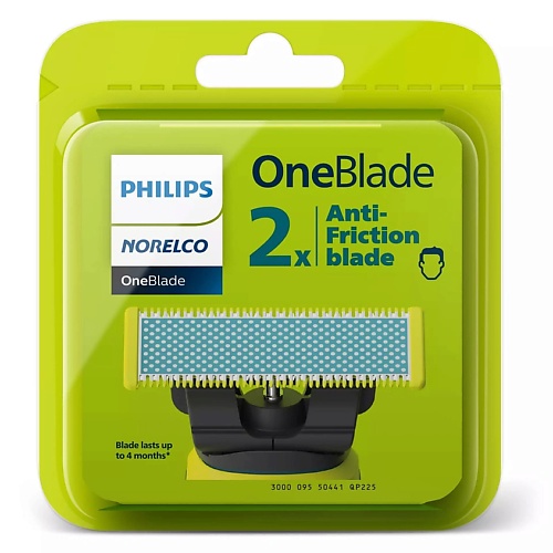 PHILIPS Запасные головки для электробритвы OneBlade replacement blade 1 pack fc8009 01 replacement filter for philips speedpro