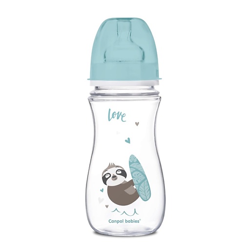 Бутылочка для детей CANPOL BABIES Бутылочка для кормления Exotic Animals c широким горлом фото