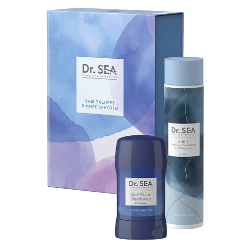 Набор средств для ванной и душа DR. SEA Подарочный набор BLUE WATER набор средств для лица dr sea подарочный набор retinol skincare expert