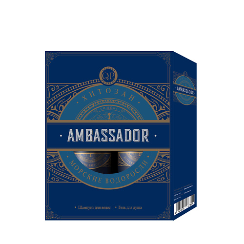 COMPLIMENT Набор MEN: Шампунь для волос + гель для душа Ambassador №1120 ambassador captain 100