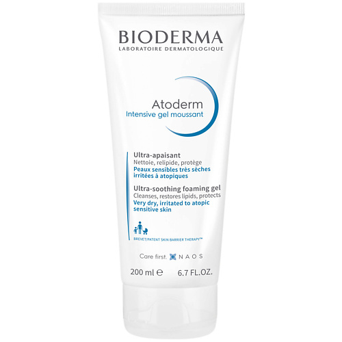 Гель для умывания BIODERMA Успокаивающий гель для сухой, раздраженной и атопичной кожи лица и тела Atoderm Intensive