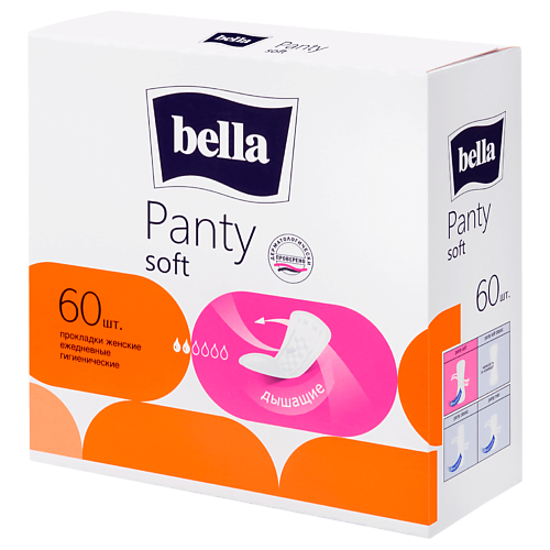 BELLA Прокладки ежедневные Panty Soft 60.0 bella bella прокладки ежедневные супертонкие panty ideale normal