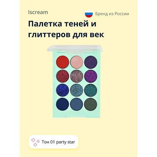 ISCREAM Палетка теней и глиттеров для век ALL THAT SHINE bronx colors палетка теней для век amazonia