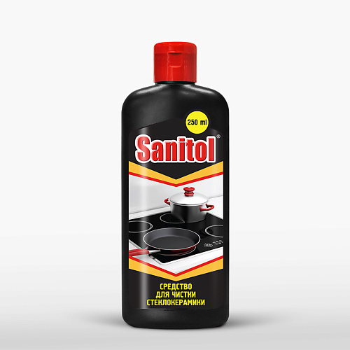 sanitol средство для чистки духовых шкафов свч грилей 250 0 SANITOL Средство для чистки стеклокерамики 250.0