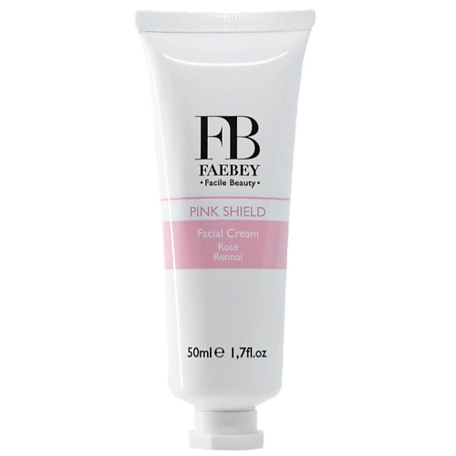 Крем для лица FB FAEBEY Крем для лица PINK SHIELD Facial Cream Rose + Retinol facial massage roller pink