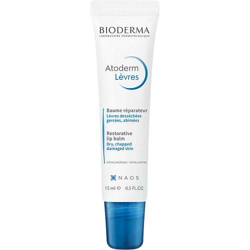 BIODERMA Восстанавливающий бальзам для сухой, поврежденной кожи губ Atoderm 15.0 бальзам для губ beauty visage восстанавливающий пептидный 3 6 г