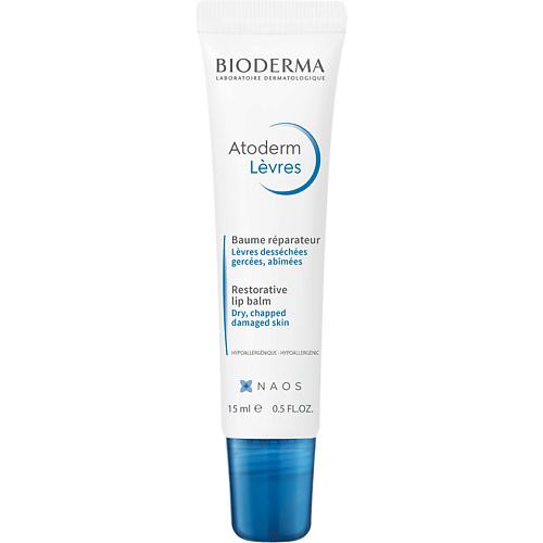 BIODERMA Восстанавливающий бальзам для сухой, поврежденной кожи губ Atoderm 15.0 bioderma бальзам для губ питательный увлажняющий восстанавливающий atoderm 15 0