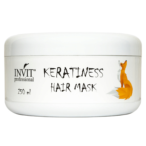 INVIT Маска Keratiness для питания и реструктуризации сухих и сильно поврежденных волос с кератином 250.0 восстанавливающая и оживляющая маска для сухих и поврежденных тонких волос repair filler mask 609 300 мл
