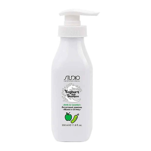 фото Kapous йогуртовый шампунь для волос яблоко и огурец 350.0