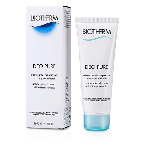 BIOTHERM Кремовый дезодорант-антиперспирант с минеральным комплексом, без спирта Deo Pure Cream 75.0