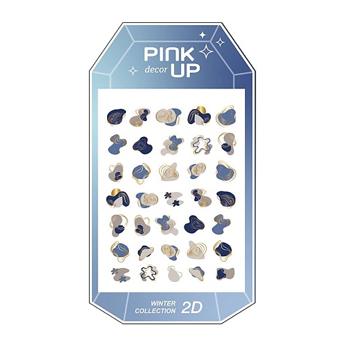 

PINK UP Наклейки для ногтей DECOR WINTER COLLECTION 2D переводные, Наклейки для ногтей DECOR WINTER COLLECTION 2D переводные