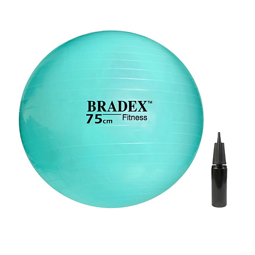 BRADEX Мяч для фитнеса ФИТБОЛ-75 с насосом MPL300644 - фото 1