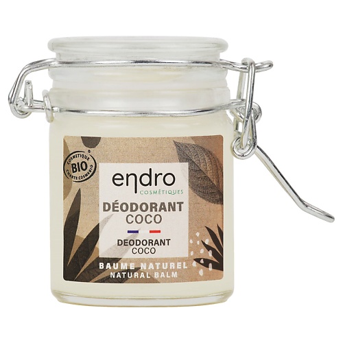 ENDRO Органический бальзам-дезодорант с кокосовым маслом 50.0 endro органический бальзам дезодорант с маслом кокоса и ароматом лемонграсса 50 0