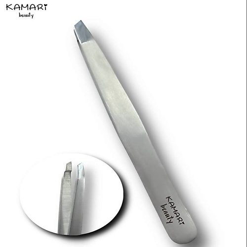 KAMARI BEAUTY Пинцет для бровей профессиональный с ручной заточкой скошенный kaizer ножницы пинцет для бровей серебро