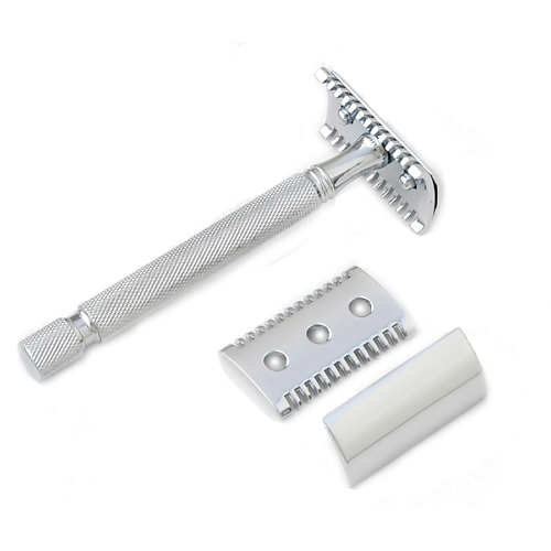 

PEARL SHAVING Т образный станок с открытым гребнем SS-01 Chrome (Open comb) 1.0, Т образный станок с открытым гребнем SS-01 Chrome (Open comb)