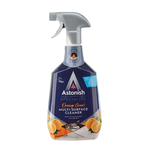ASTONISH Многофункциональный очиститель на основе натурального апельсинового масла 750.0 astonish спрей очиститель поверхностей 750 0