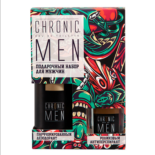 CHRONIC MEN Набор подарочный Honest: Дезодорант спрей + Антиперспирант роликовый