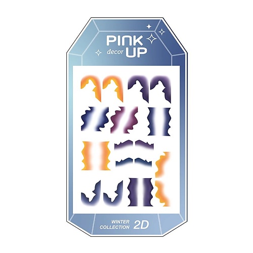 Наклейки для ногтей PINK UP Наклейки для ногтей DECOR WINTER COLLECTION 2D переводные наклейки для ногтей pink up наклейки для ногтей decor winter collection 3d переводные