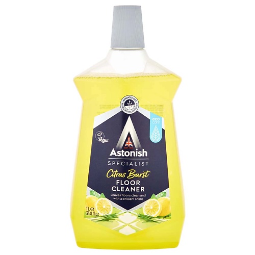 Средство для мытья полов ASTONISH Интенсивный очиститель пола с грязеотталкивающим эффектом, аромат лимона