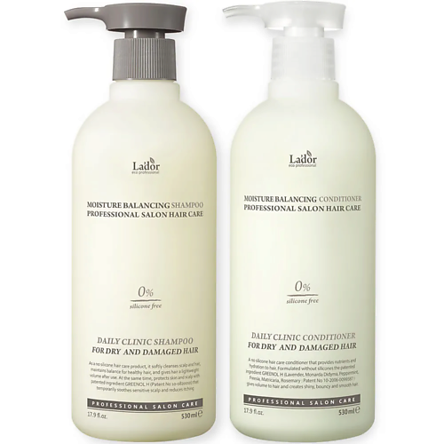 LADOR Шампунь и кондиционер для волос увлажняющие Moisture Balancing Shampoo & Conditioner