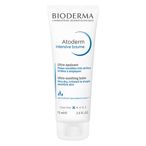 BIODERMA Бальзам для восстановления сухой и атопичной кожи лица и тела Atoderm 75.0 бальзам для лица и тела svr topialyse baume protect 400мл
