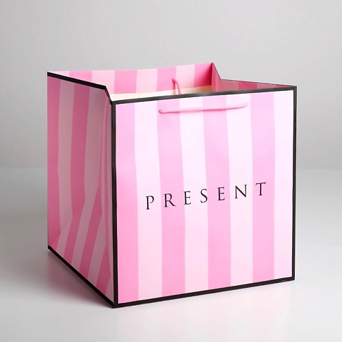 ДАРИТЕ СЧАСТЬЕ Подарочный пакет под торт и для упаковки подарка, картонный, квадратный MPL296214