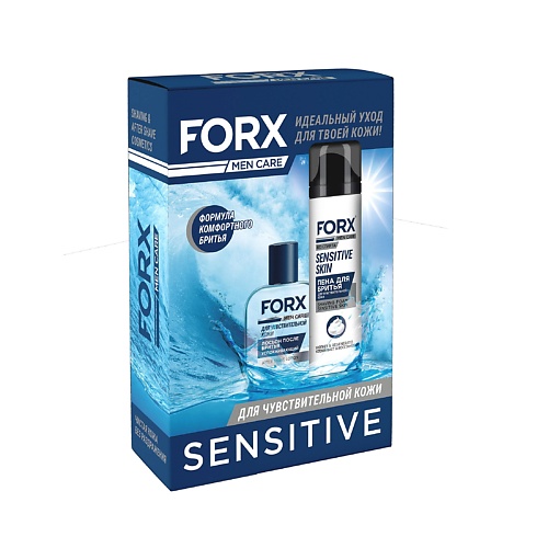 фото Forx набор пена д/бритья «sensitive» и лосьон д/лица«sensitive», успокаивающий