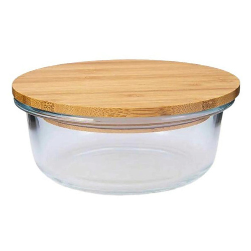 Контейнер HOMIUM Контейнер для хранения Glass, стеклянный, круглый, 1300мл контейнер для продуктов tefal masterseal glass n1040310