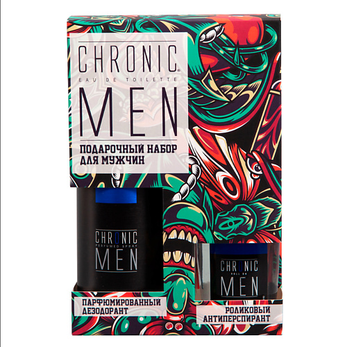 цена Набор дезодорантов CHRONIC MEN Набор подарочный Gentle: Дезодорант спрей + Антиперспирант роликовый