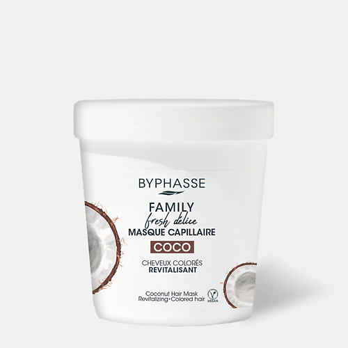 BYPHASSE Маска для волос FAMILY FRESH DELICE  Кокос для окрашенных волос 250.0 runaf family маска для волос авокадо 200 0