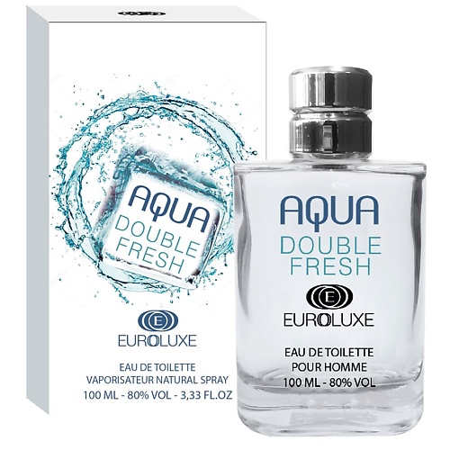 EUROLUXE Туалетная вода Aqua Double Fresh мужской 100.0 одеколон мужской русский лёд aqua 60 мл 7097968