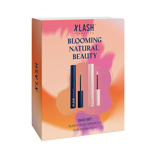 фото Xlash cosmetics набор-дуэт blooming natural beauty duo set: сыворотка для роста ресниц и бальзам egf
