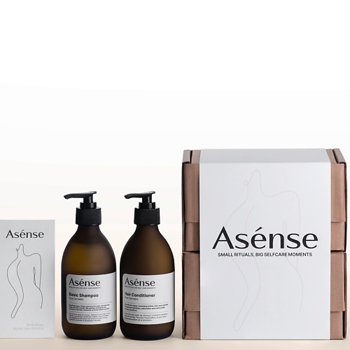 Набор для ухода за волосами ASENSE Подарочный набор парфюмированный шампунь и кондиционер аромат каннабиса цена и фото
