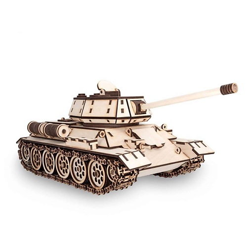 EWA ECO-WOOD-ART Деревянный конструктор 3D Танк T-34-76 1.0 шпатель деревянный узкий 114 10 2 мм