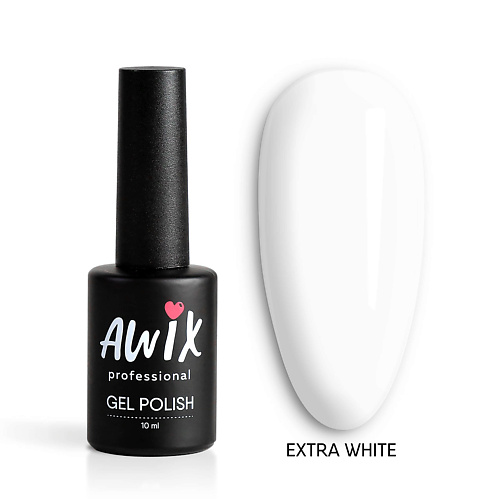 awix professional гель лак dino 005 Гель-лак для ногтей AWIX Гель лак для маникюра экстра белый Extra White