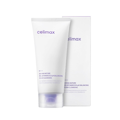 цена Пенка для снятия макияжа CELIMAX Пенка для умывания Derma Nature Relief Madecica pH Balancing Foam Cleansing