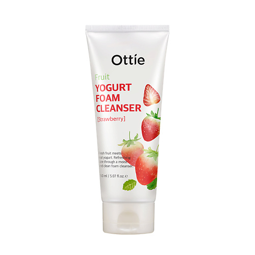 Пенка для снятия макияжа OTTIE Йогуртовая пенка для умывания Клубника Ottie Fruits Yogurt Foam Cleanser Strawberry