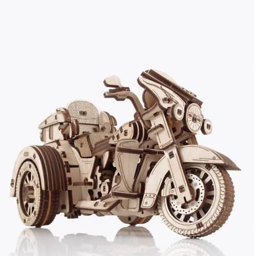 Конструктор EWA ECO-WOOD-ART Деревянный конструктор 3D Мотоцикл Трайк