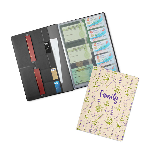 FLEXPOCKET Папка для семейных документов А4 формата с принтом на обложке flexpocket папка для семейных документов из экокожи на кольцах а4 формата