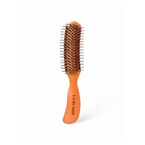 Расческа для волос I LOVE MY HAIR Парикмахерская щетка Shine Brush деревянная 17280 цена и фото