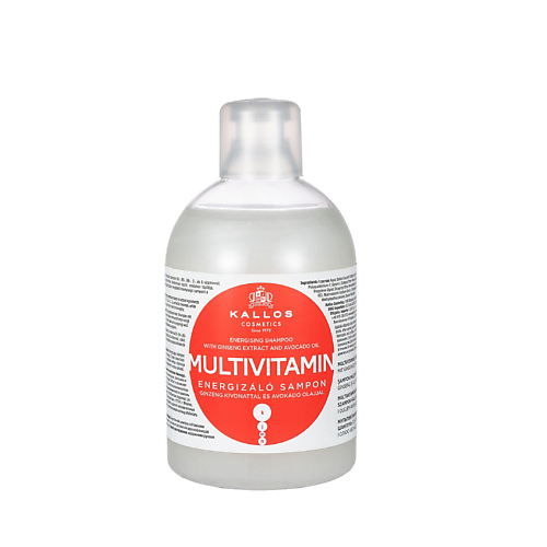 KALLOS COSMETICS Шампунь для волос с экстрактом женьшеня, маслом авокадо Multivitamin 1000.0